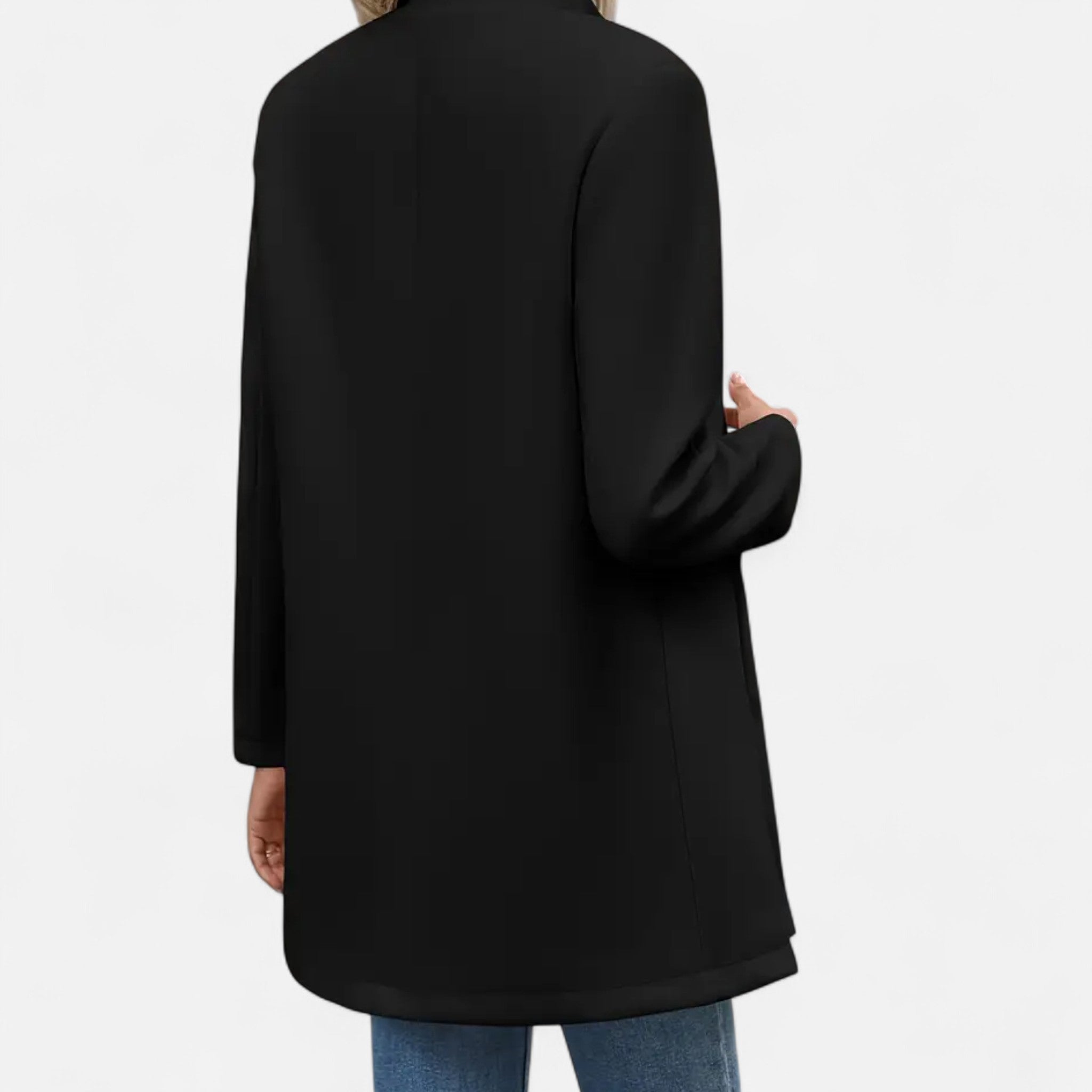 Rolezo | Women’s Long Single-Breasted Jacket – Timeless Elegance