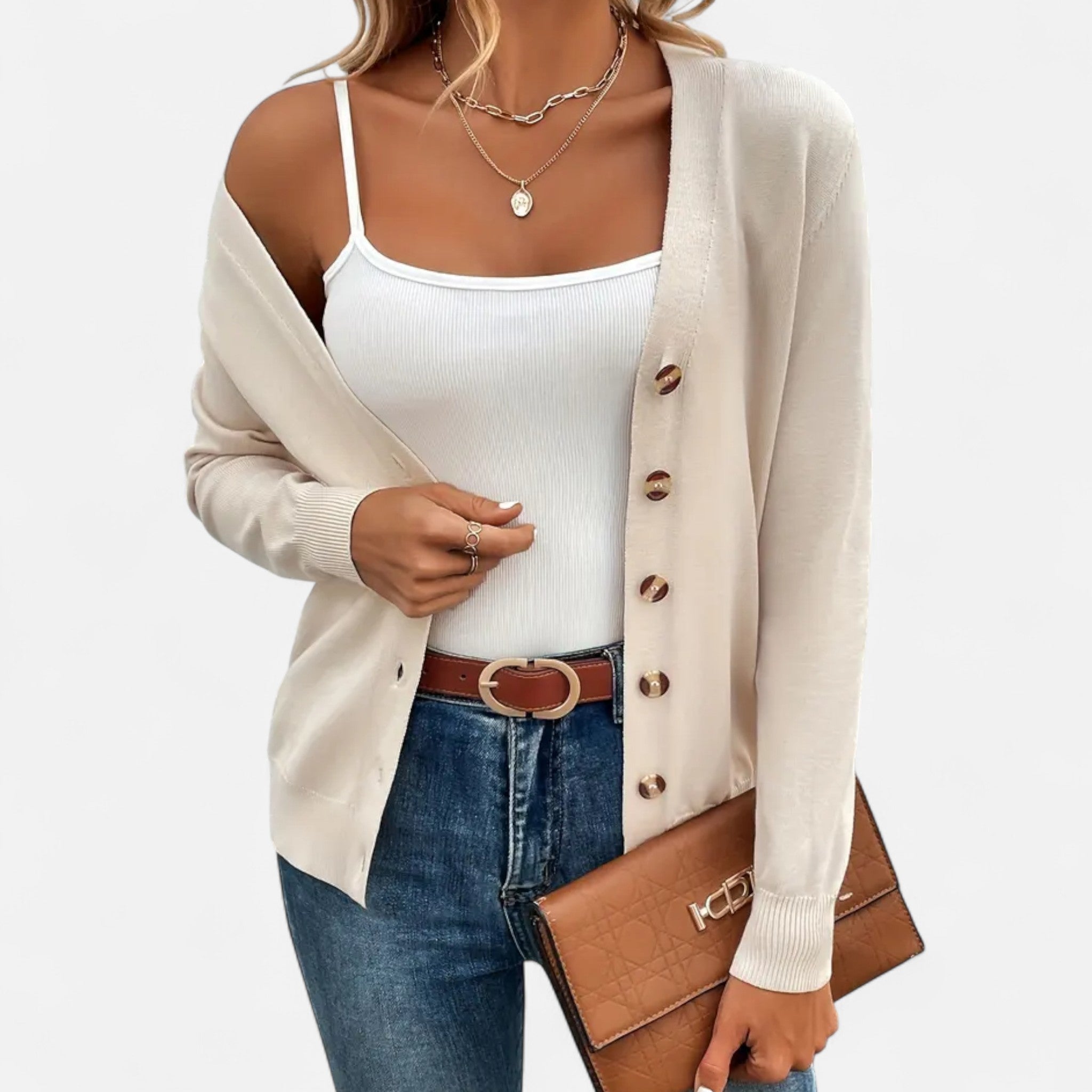 Rolezo | Women’s Button Up Cardigan – Effortless Everyday Elegance