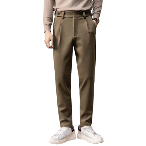 Rolezo | Men’s Casual Pleated Trousers – Effortless Refinement in Motion