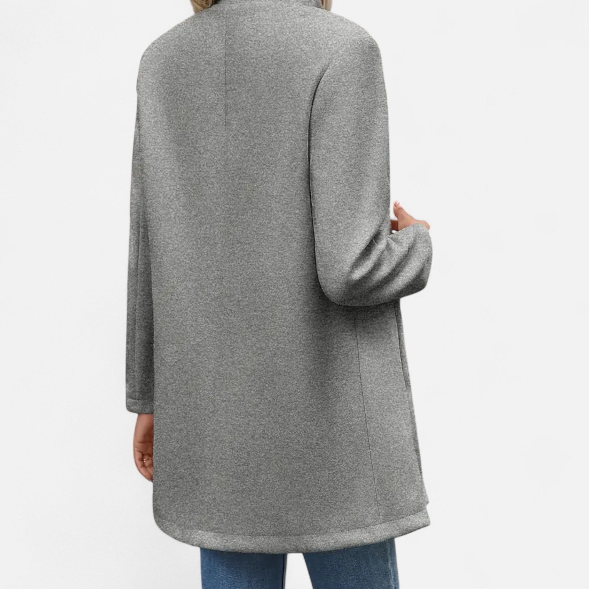 Rolezo | Women’s Long Single-Breasted Jacket – Timeless Elegance