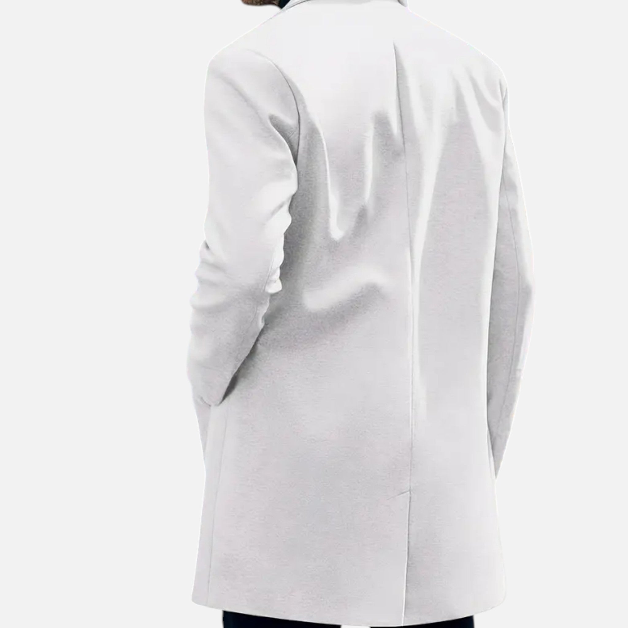 Rolezo | Men’s Single Breasted Midi Coat – Subtle Structure, Enduring Elegance