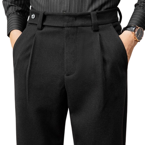 Rolezo | Men’s Casual Pleated Trousers – Effortless Refinement in Motion