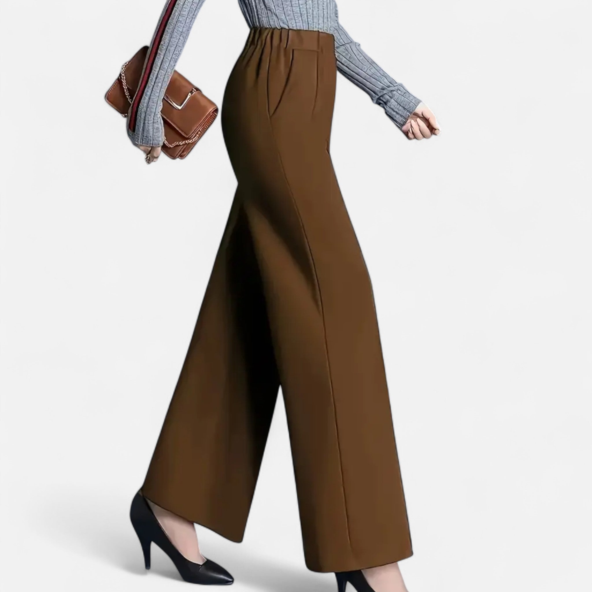 Rolezo | Women’s High Waist Stretch Trousers – Effortless Grace with Modern Comfort