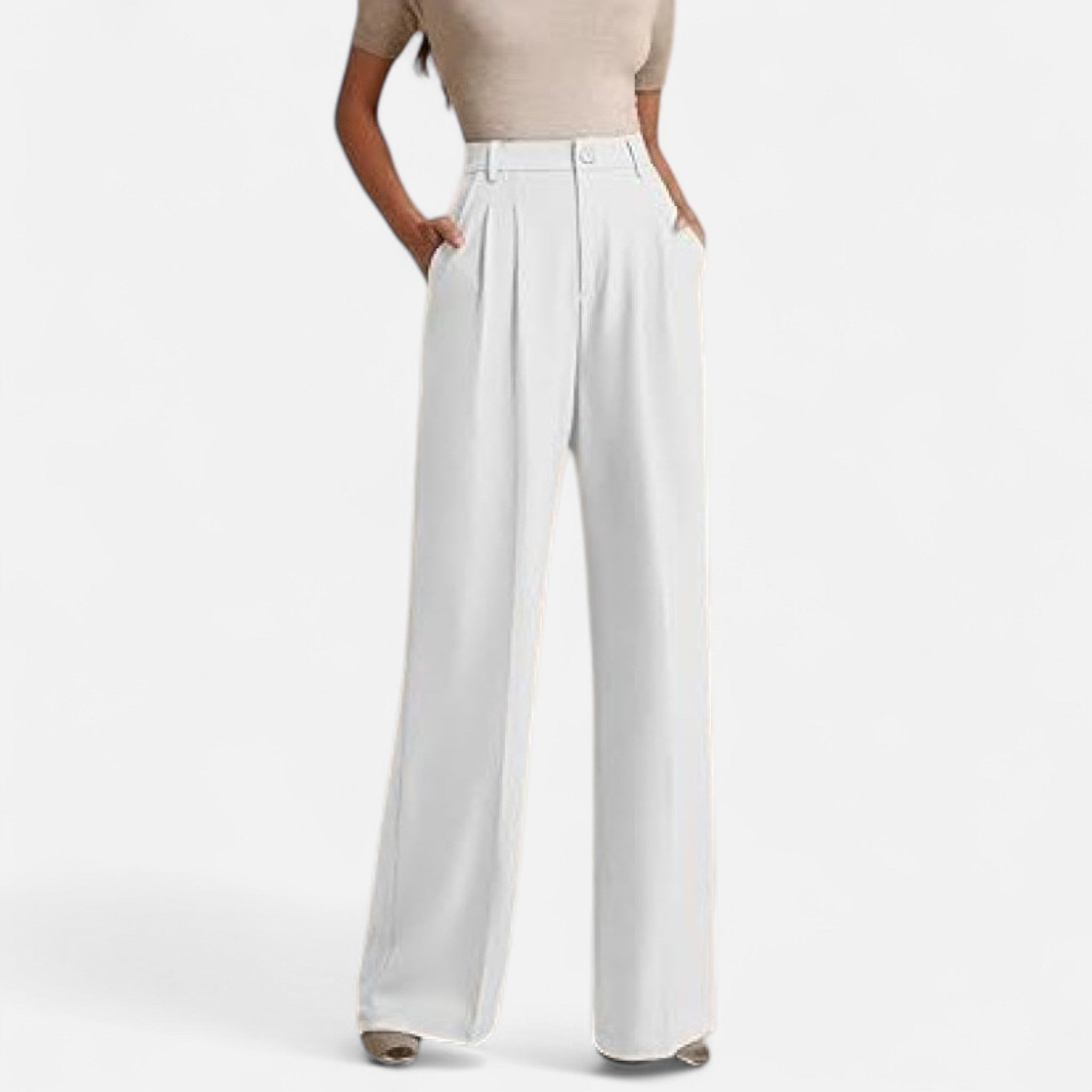 Rolezo | Women’s Pleated Long Trousers – Refined Simplicity, Timeless Allure