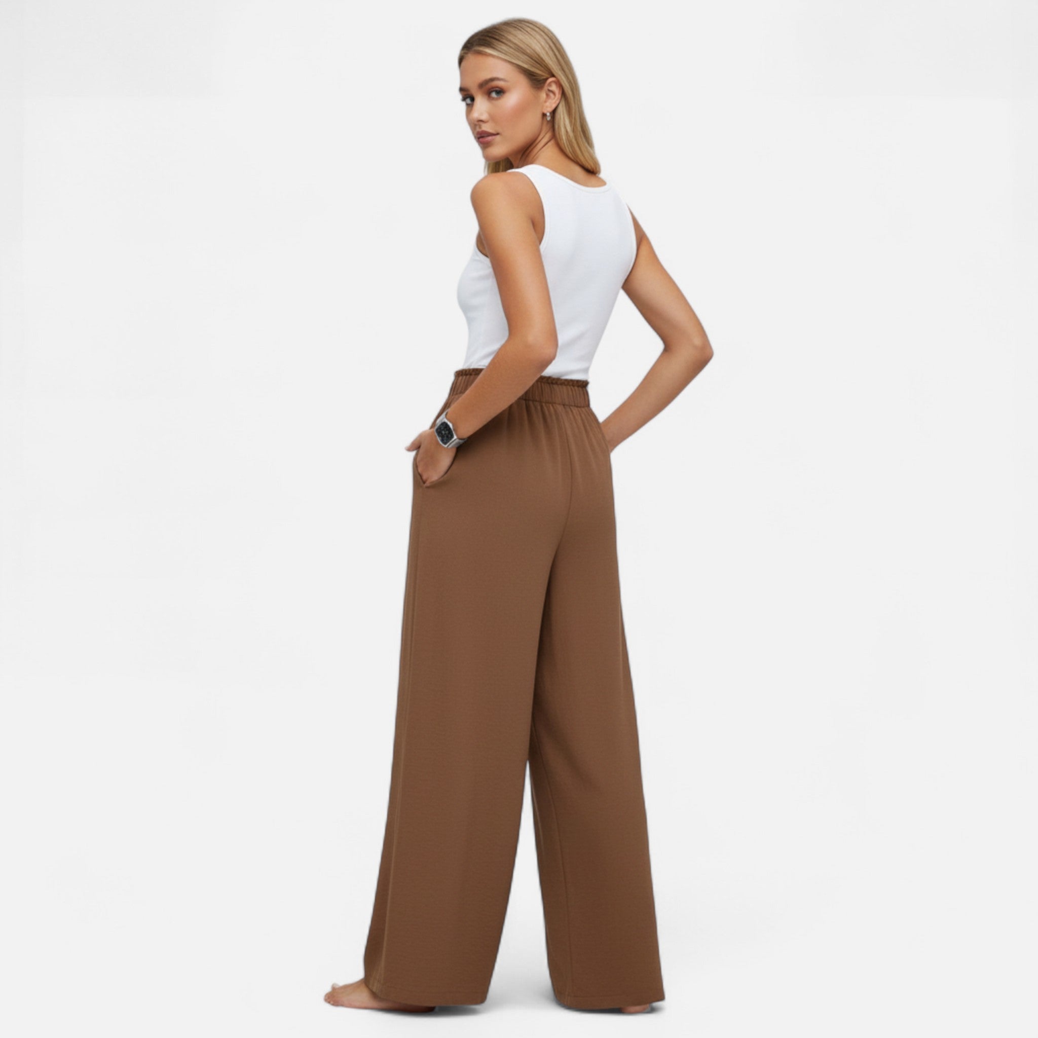 Rolezo | Women’s High Waist Wide Leg Trousers – Effortless Elegance, Enduring Sophistication