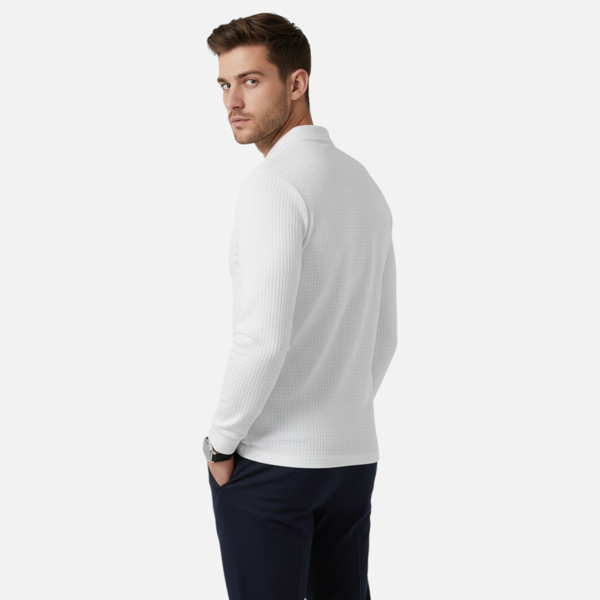 Rolezo | Men’s Long Sleeve Polo Shirt – Timeless Refinement
