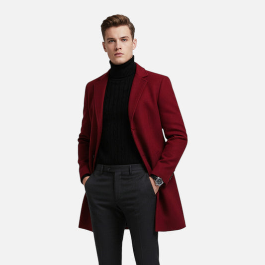 Rolezo | Men’s Long Wool Overcoat – Heritage Craft, Modern Refinement