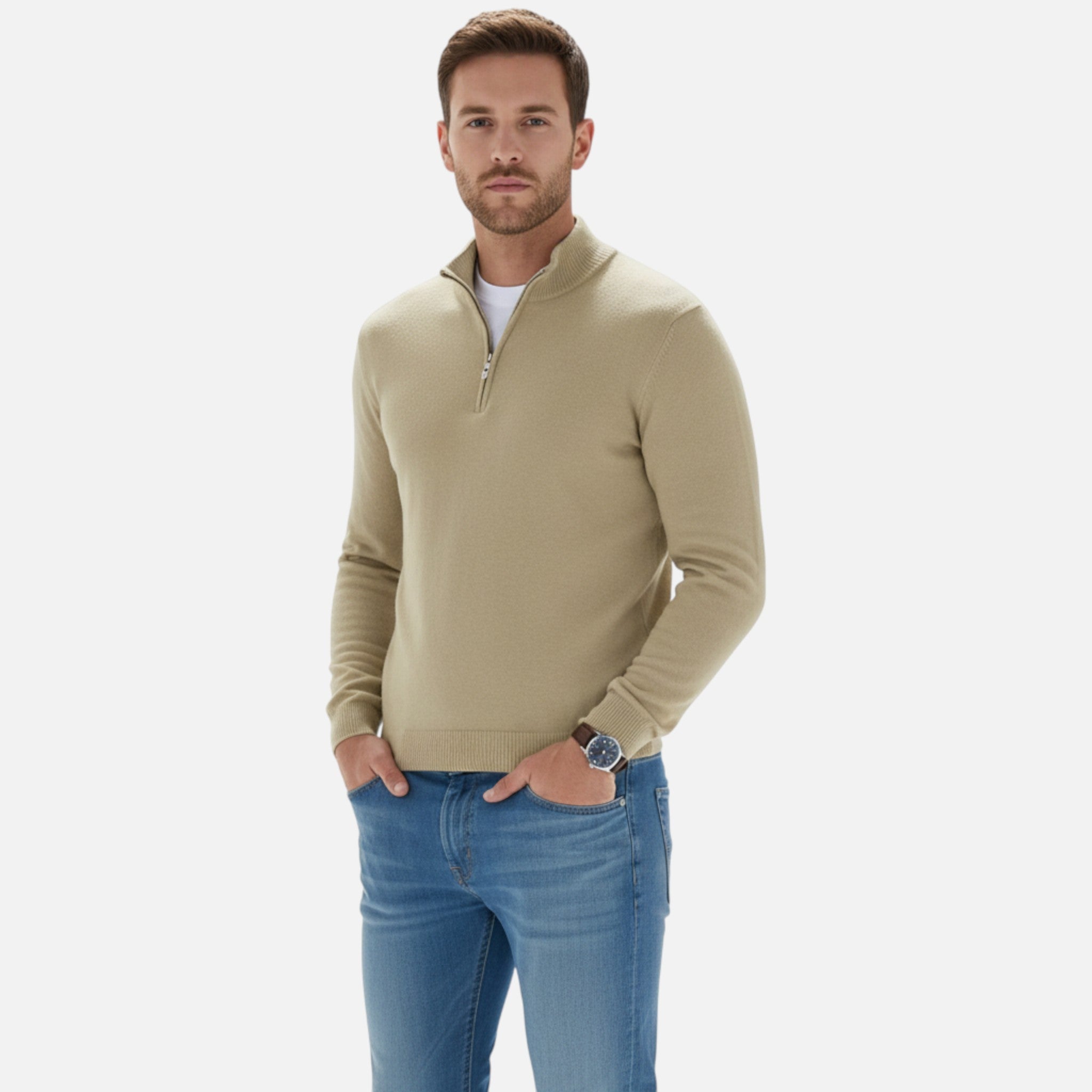 Rolezo | Men’s Long Sleeve Half-Zip Jumper – Heritage Comfort