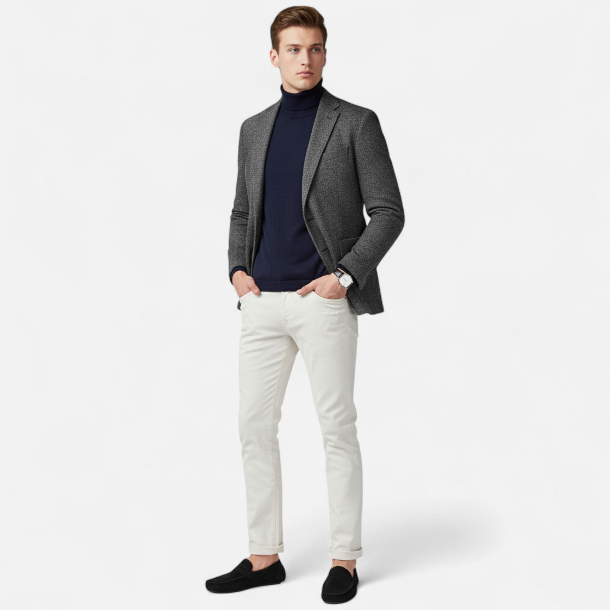 Rolezo | Men’s Suede Office Loafers – Timeless Elegance