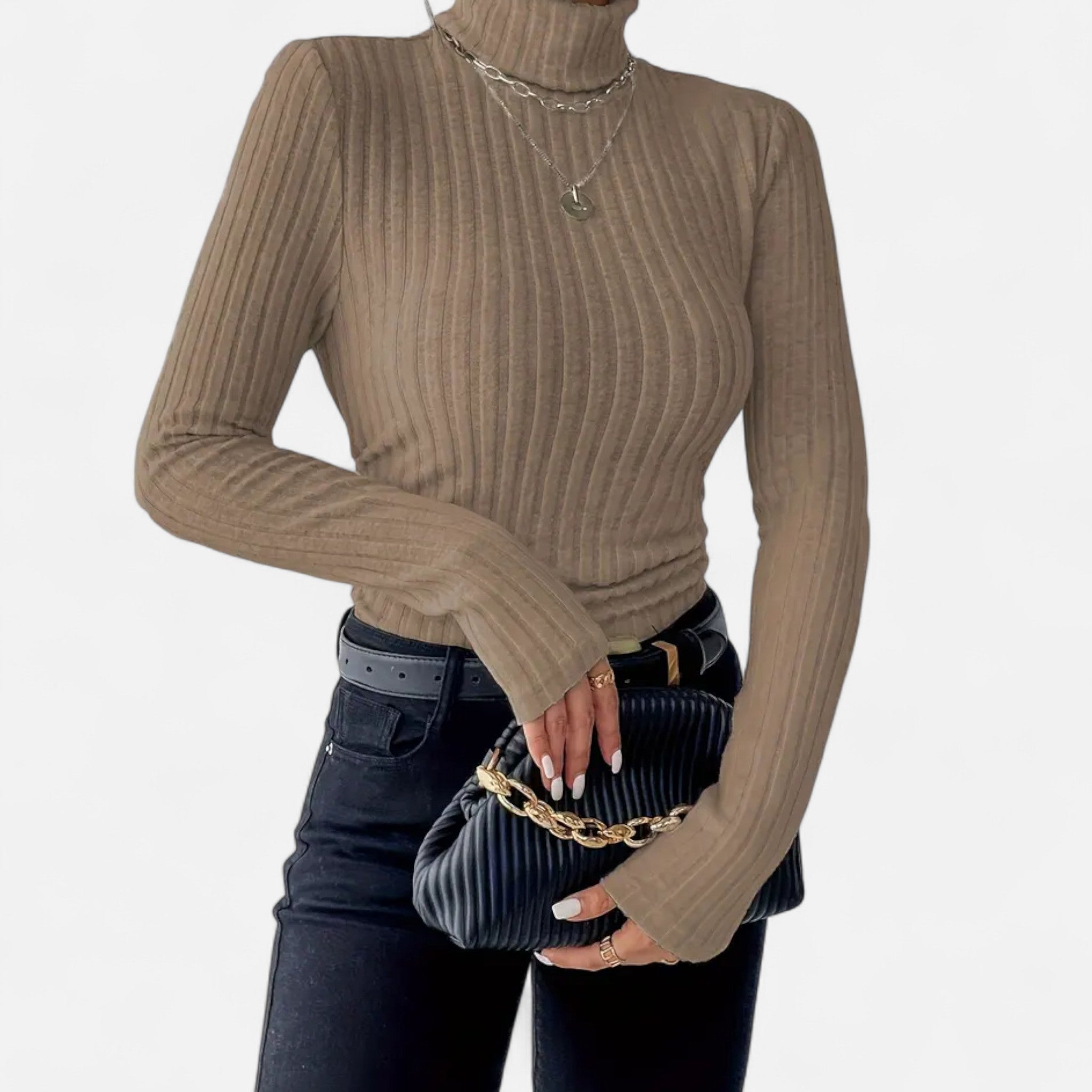 Rolezo | Women’s High Neck Jumper – Modern Warmth, Classic Poise