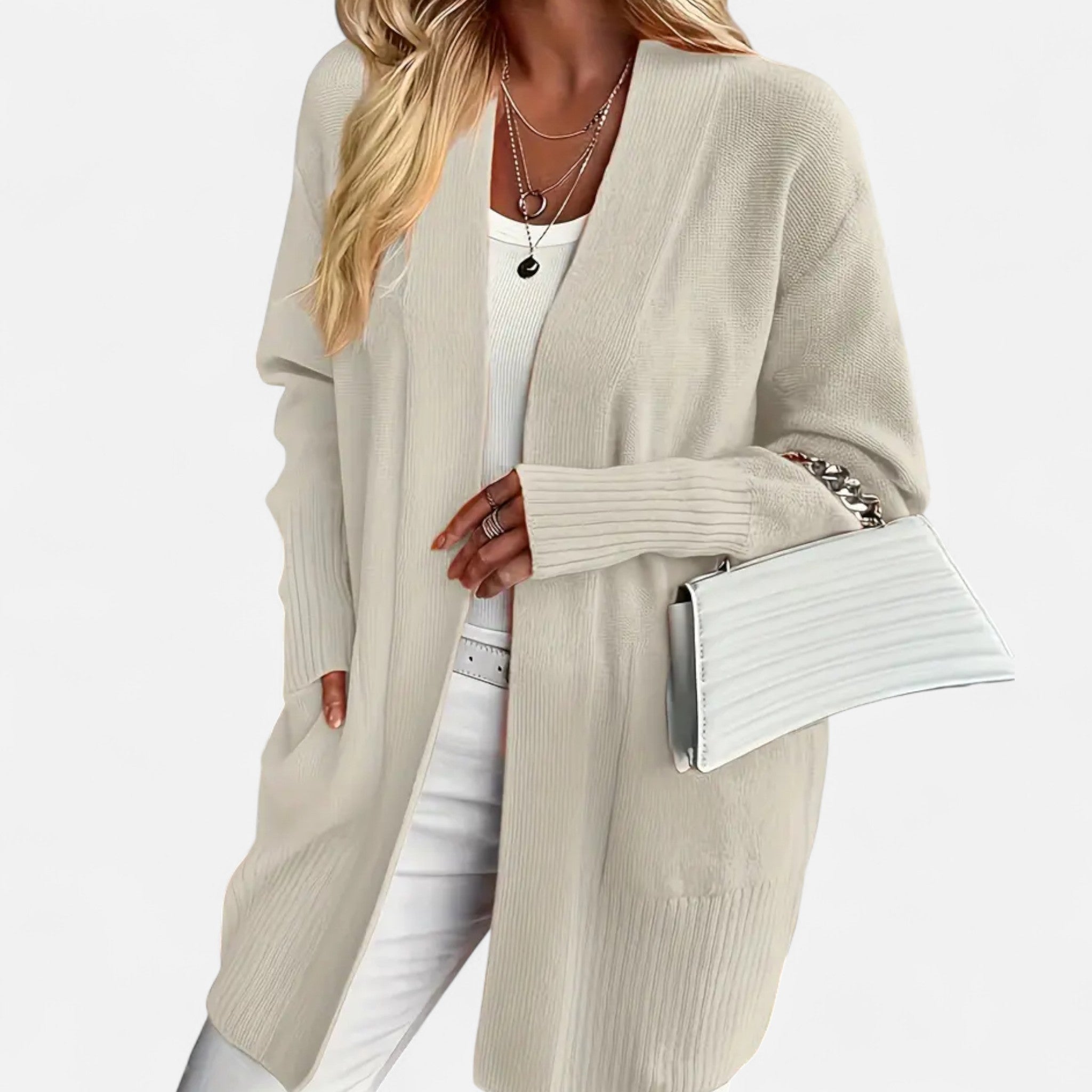 Rolezo | Women’s Long Knit Cardigan – Effortless Warmth, Timeless Grace
