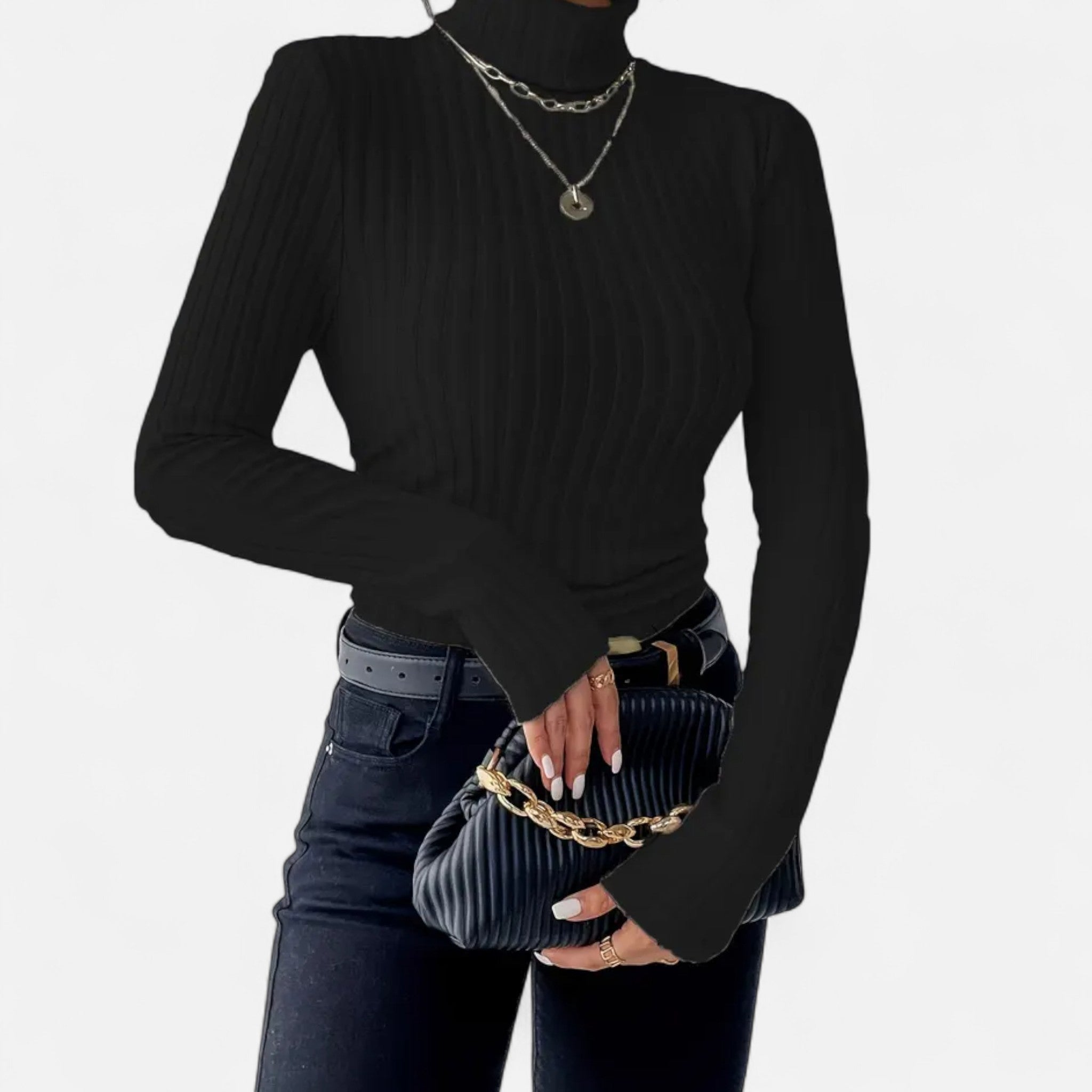 Rolezo | Women’s High Neck Jumper – Modern Warmth, Classic Poise