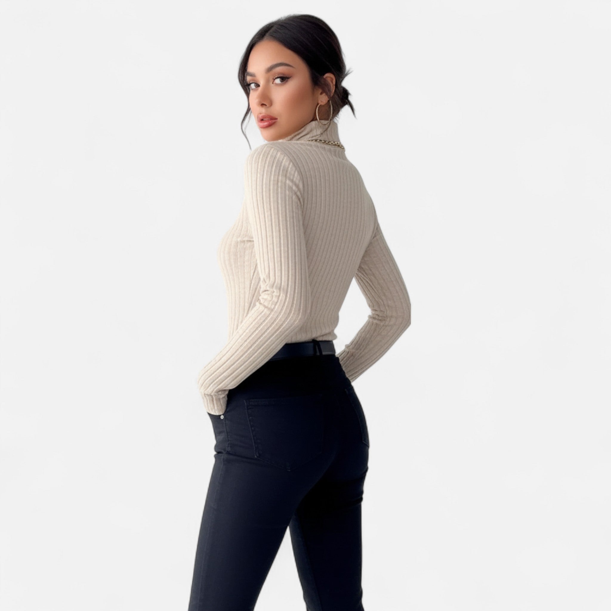 Rolezo | Women’s High Neck Jumper – Modern Warmth, Classic Poise