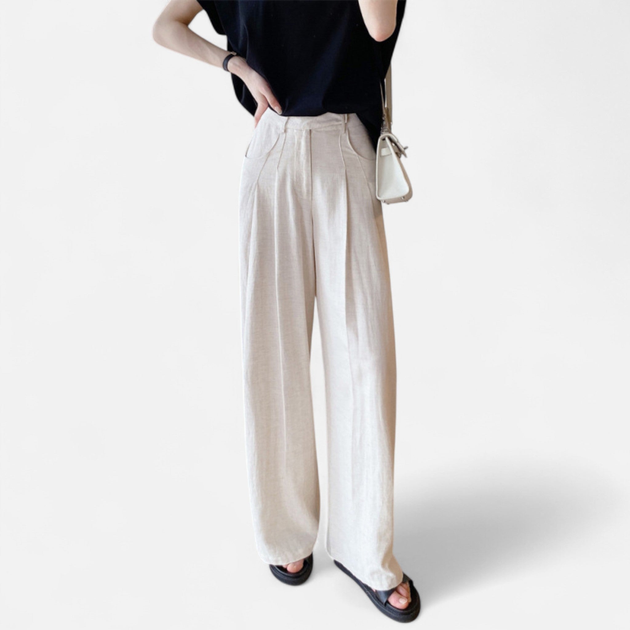 Rolezo | Women’s High Waist Pleated Trousers – Poised, Polished, Effortlessly Refined