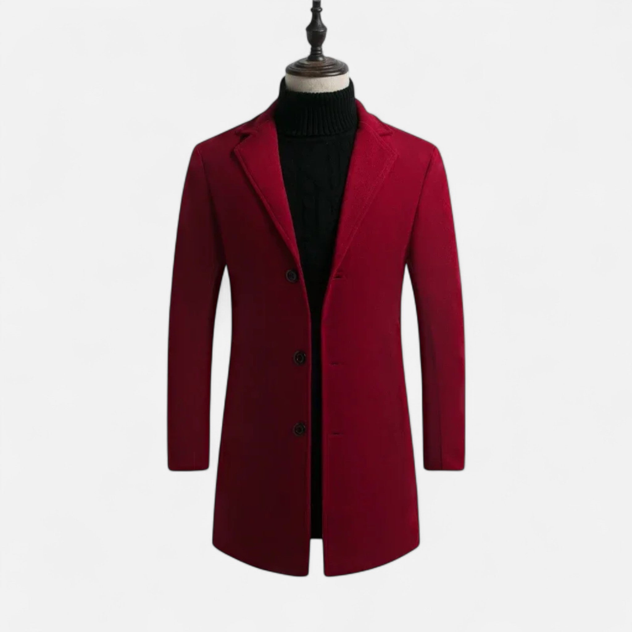 Rolezo | Men’s Long Wool Overcoat – Heritage Craft, Modern Refinement