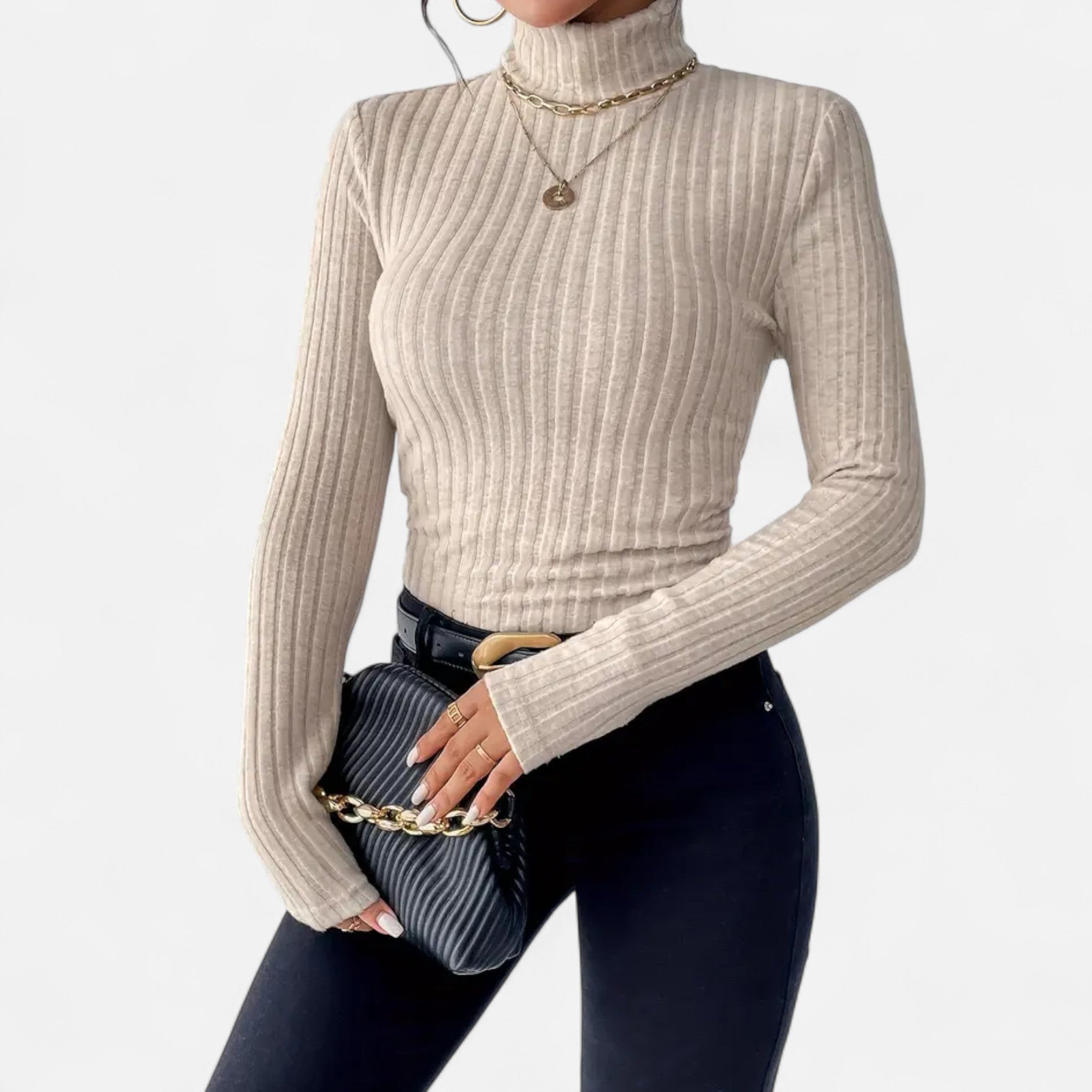 Rolezo | Women’s High Neck Jumper – Modern Warmth, Classic Poise