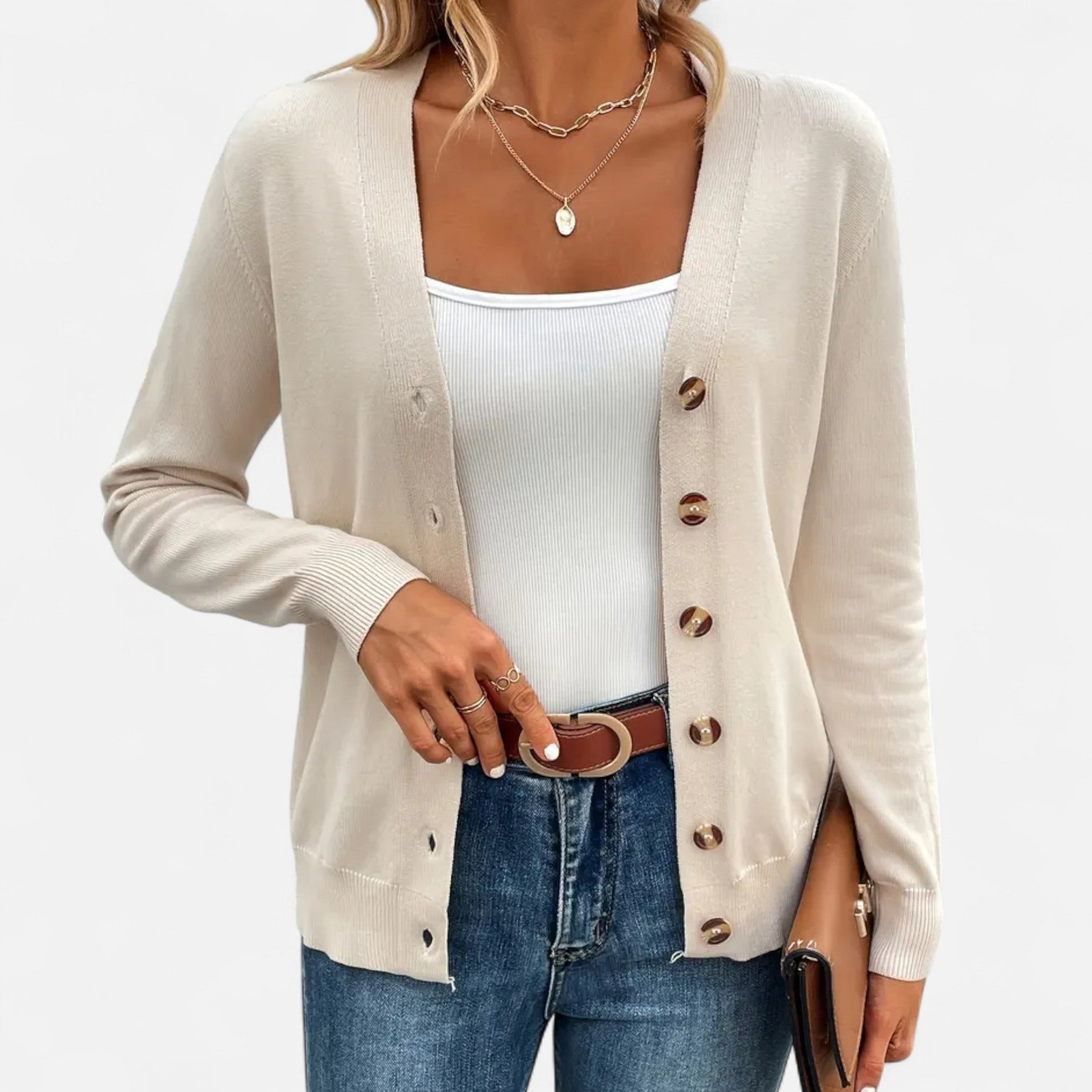 Rolezo | Women’s Button Up Cardigan – Effortless Everyday Elegance