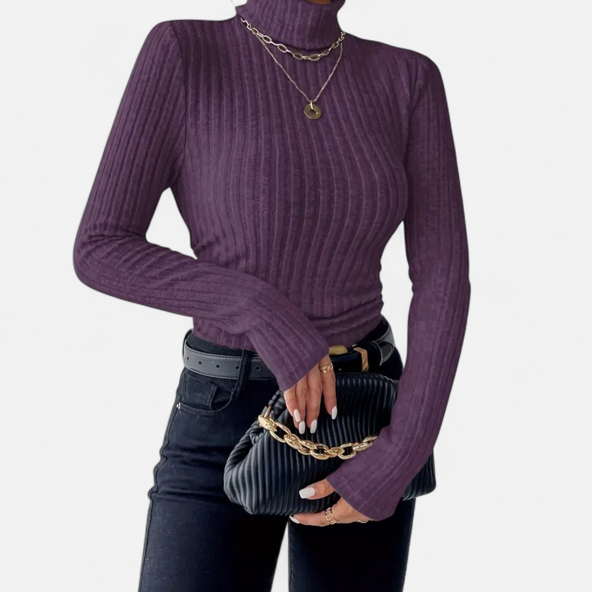 Rolezo | Women’s High Neck Jumper – Modern Warmth, Classic Poise