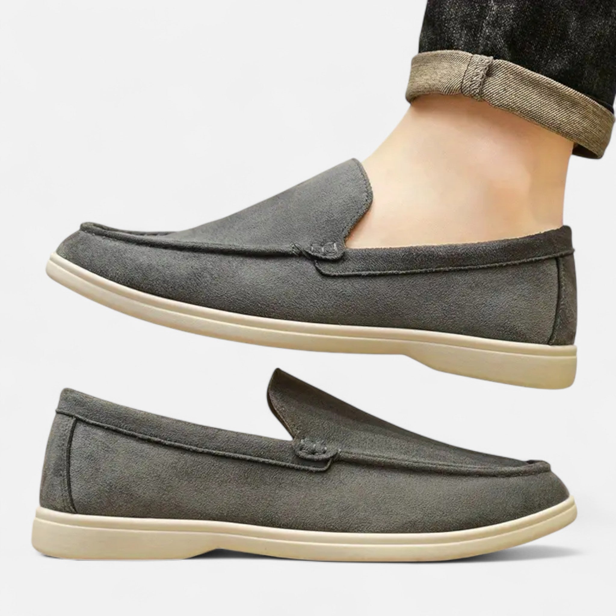 Rolezo | Men’s Suede Slip-On Loafers with Heritage Elegance