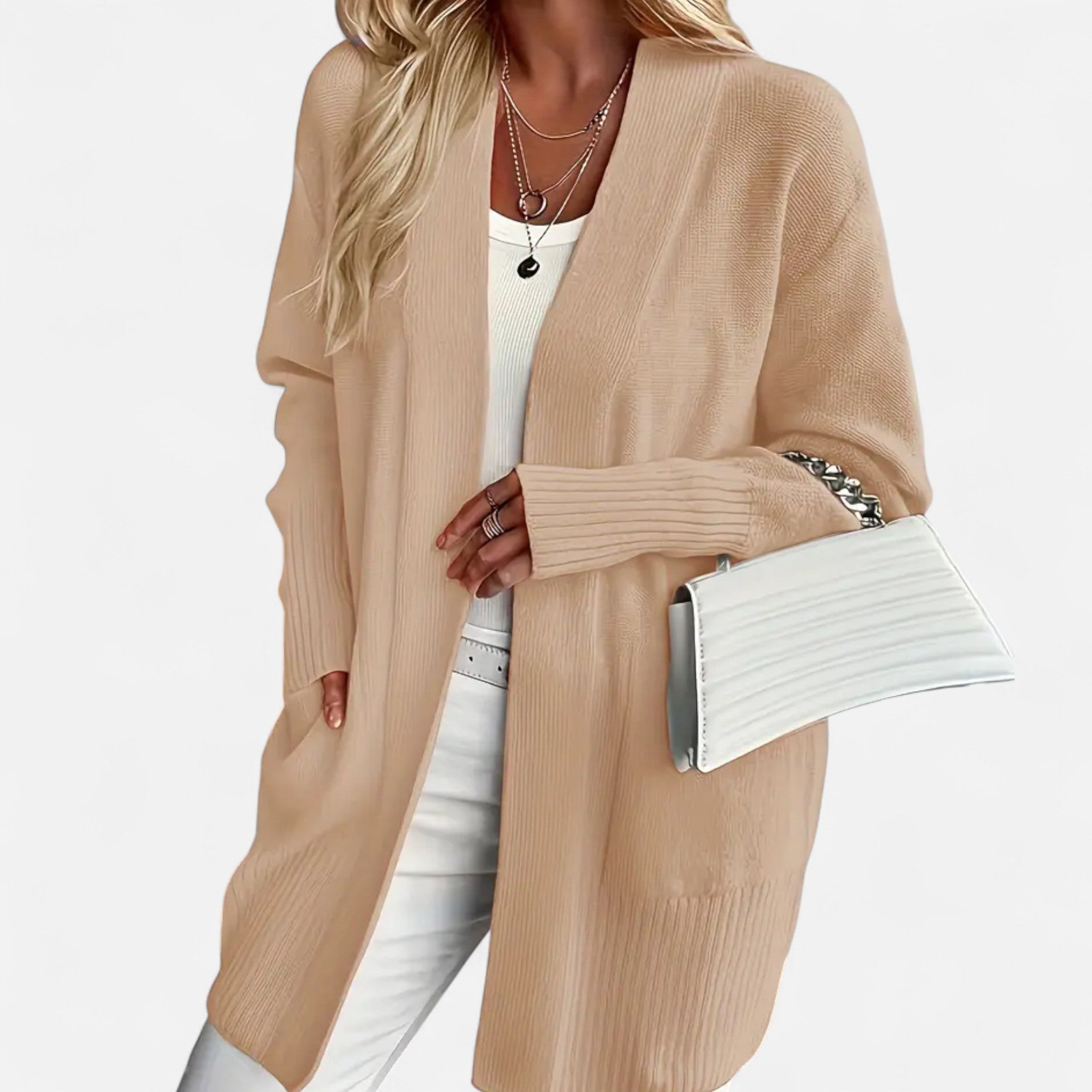 Rolezo | Women’s Long Knit Cardigan – Effortless Warmth, Timeless Grace