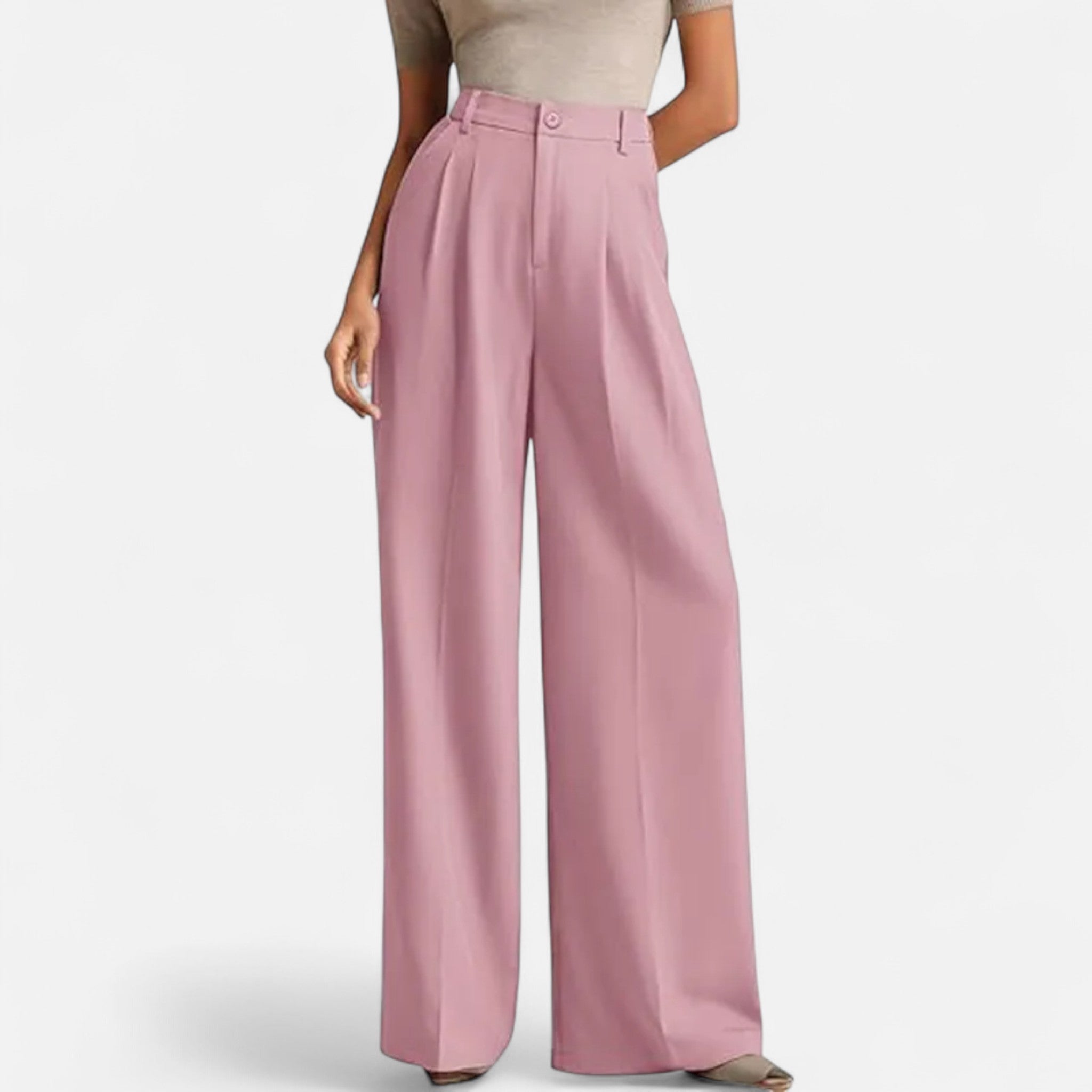 Rolezo | Women’s Pleated Long Trousers – Refined Simplicity, Timeless Allure