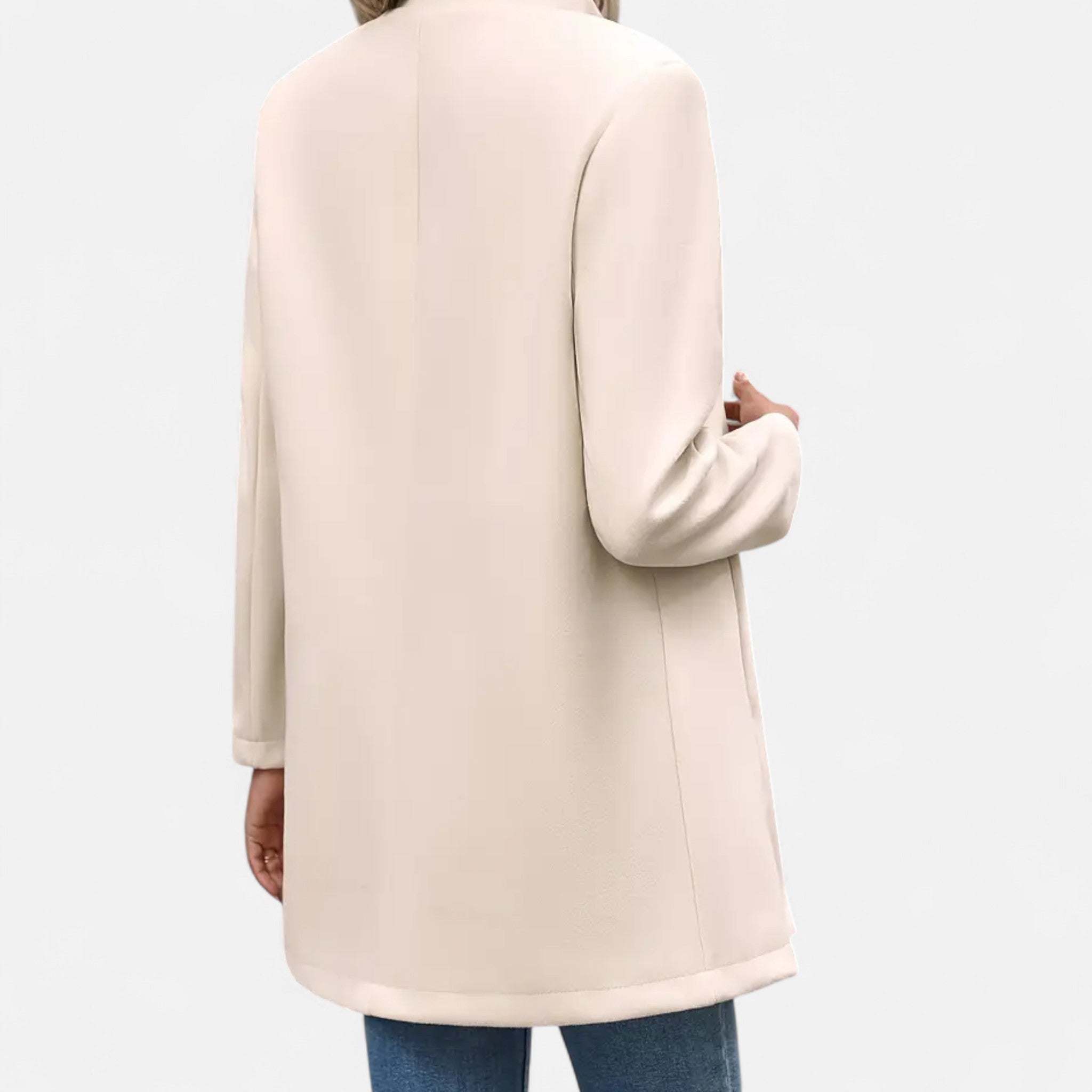 Rolezo | Women’s Long Single-Breasted Jacket – Timeless Elegance