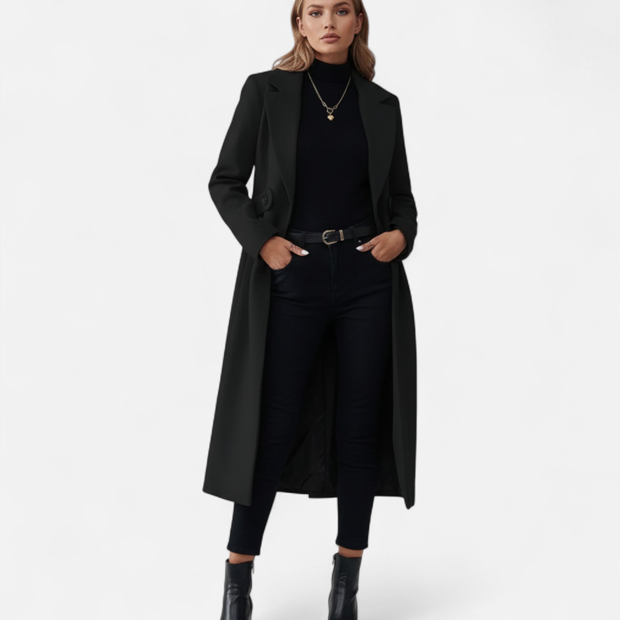 Rolezo | Women’s Trench Coat with Belt – Timeless Elegance