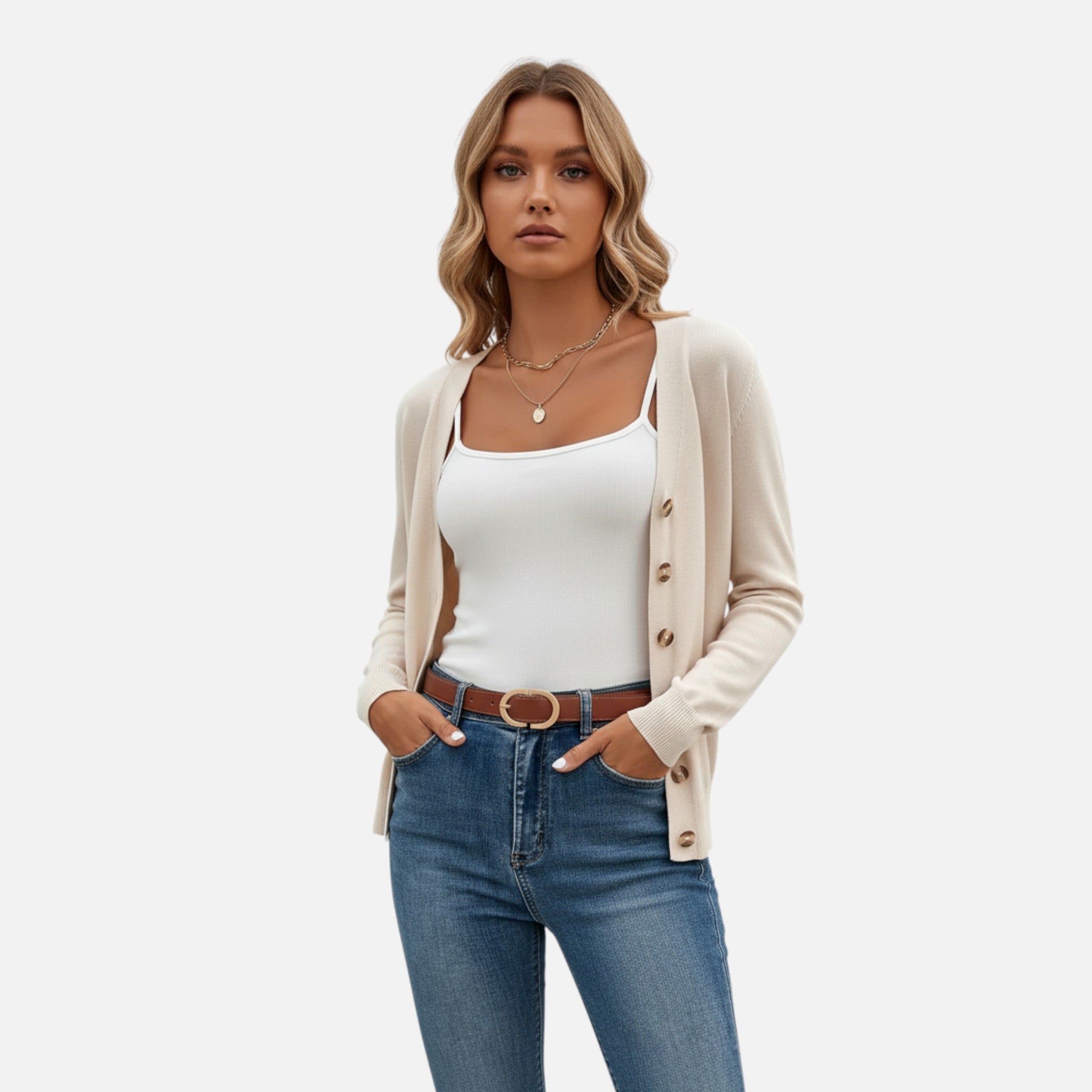 Rolezo | Women’s Button Up Cardigan – Effortless Everyday Elegance