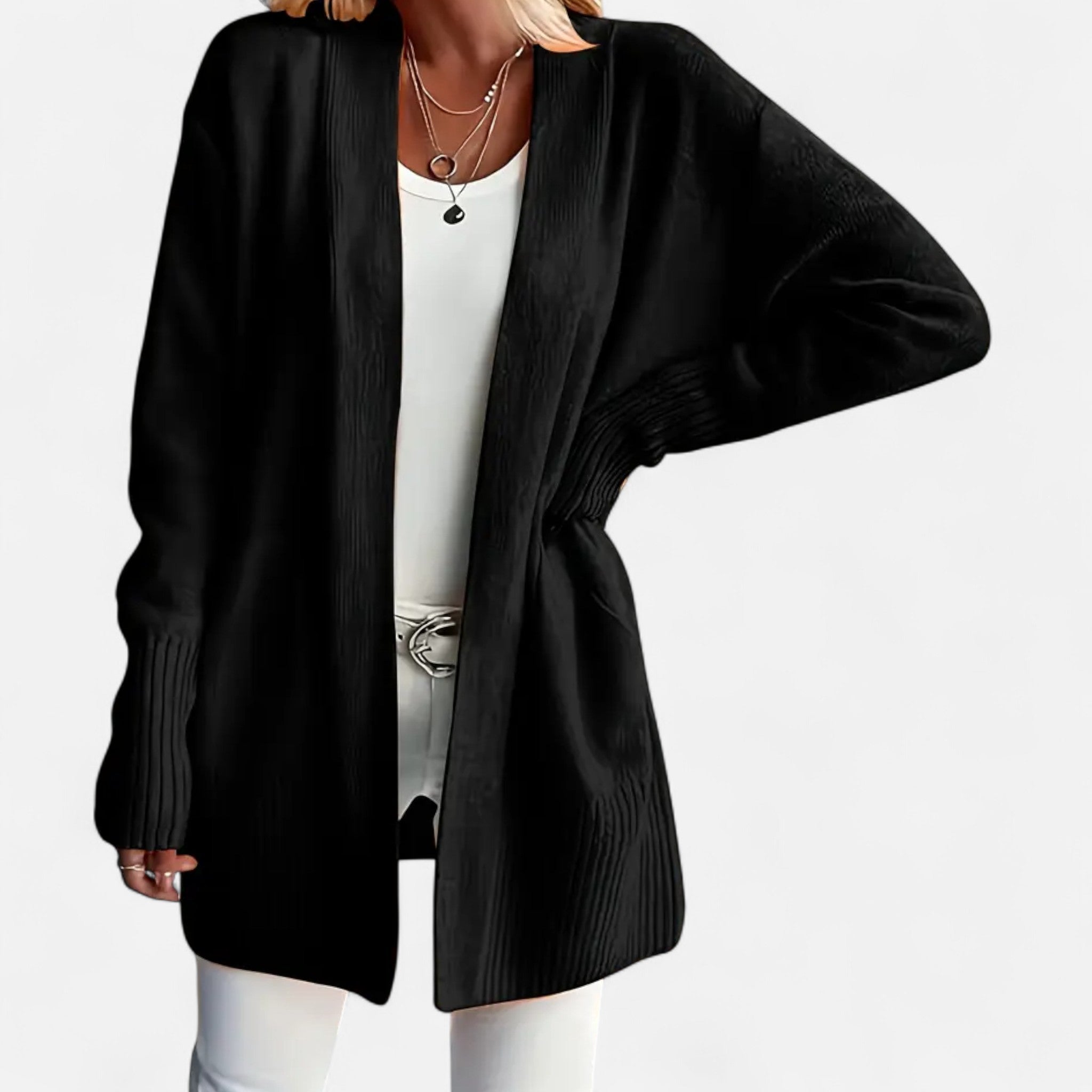 Rolezo | Women’s Long Knit Cardigan – Effortless Warmth, Timeless Grace