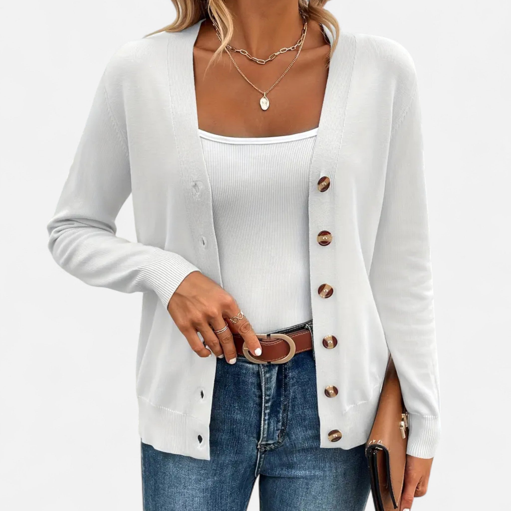 Rolezo | Women’s Button Up Cardigan – Effortless Everyday Elegance