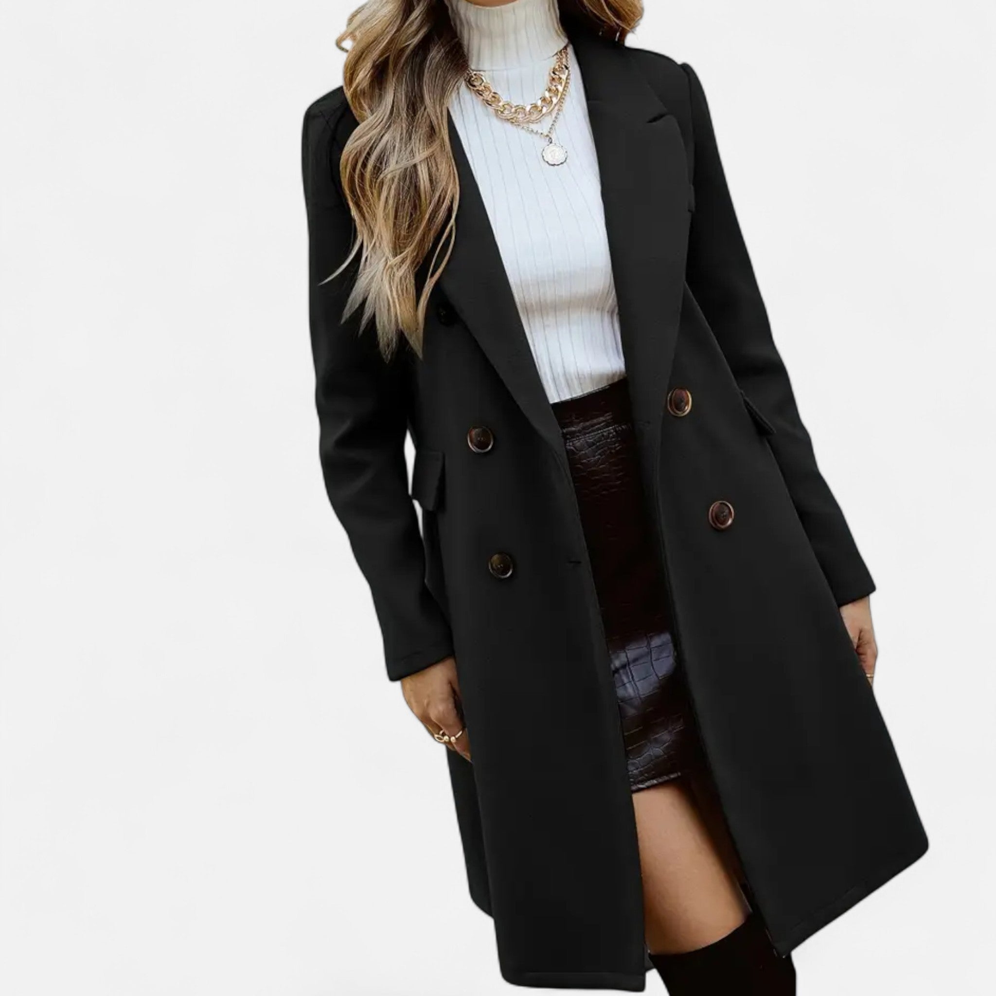 Rolezo | Women’s Long Trench Coat – Timeless Elegance