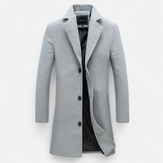 Rolezo | Men’s Long Wool Overcoat – Heritage Craft, Modern Refinement
