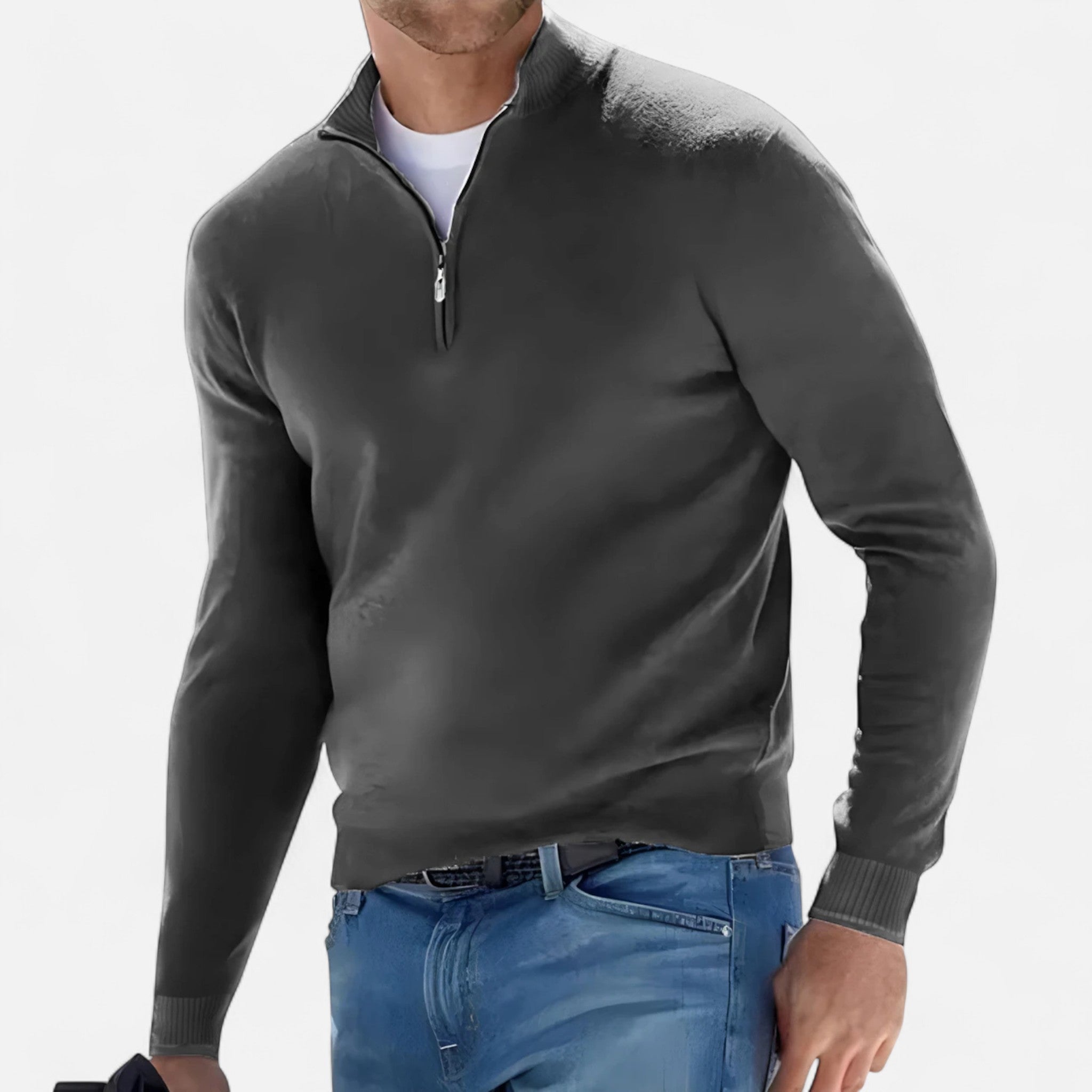 Rolezo | Men’s Long Sleeve Half-Zip Jumper – Heritage Comfort