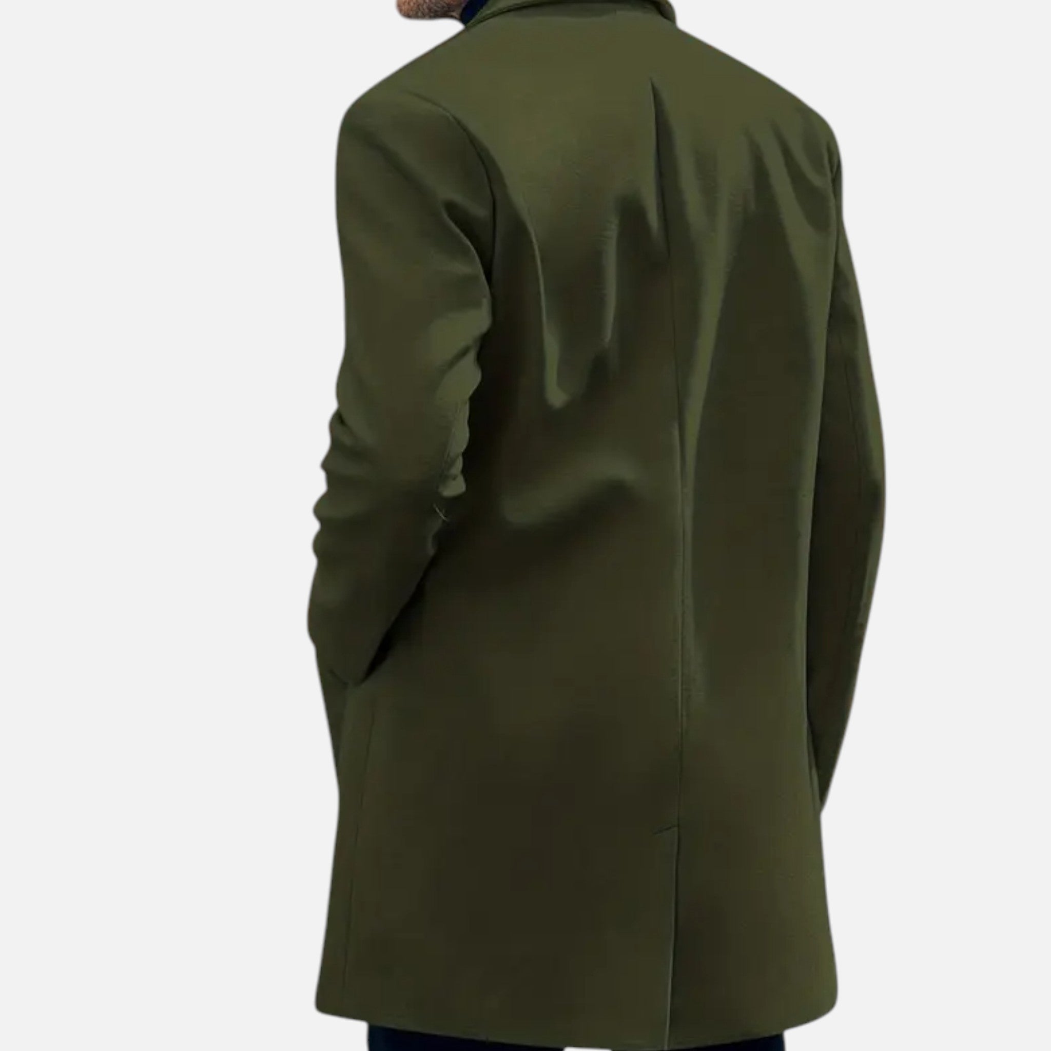 Rolezo | Men’s Single Breasted Midi Coat – Subtle Structure, Enduring Elegance